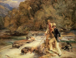 Landseer y Lewis pescando